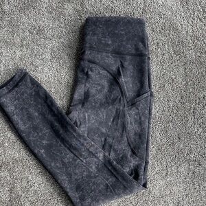 Gray& purple lululemon Patterned Leggings